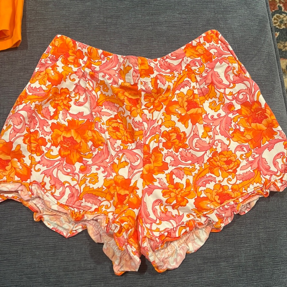 🆕Janie and Jack little girls floral print shorts 12